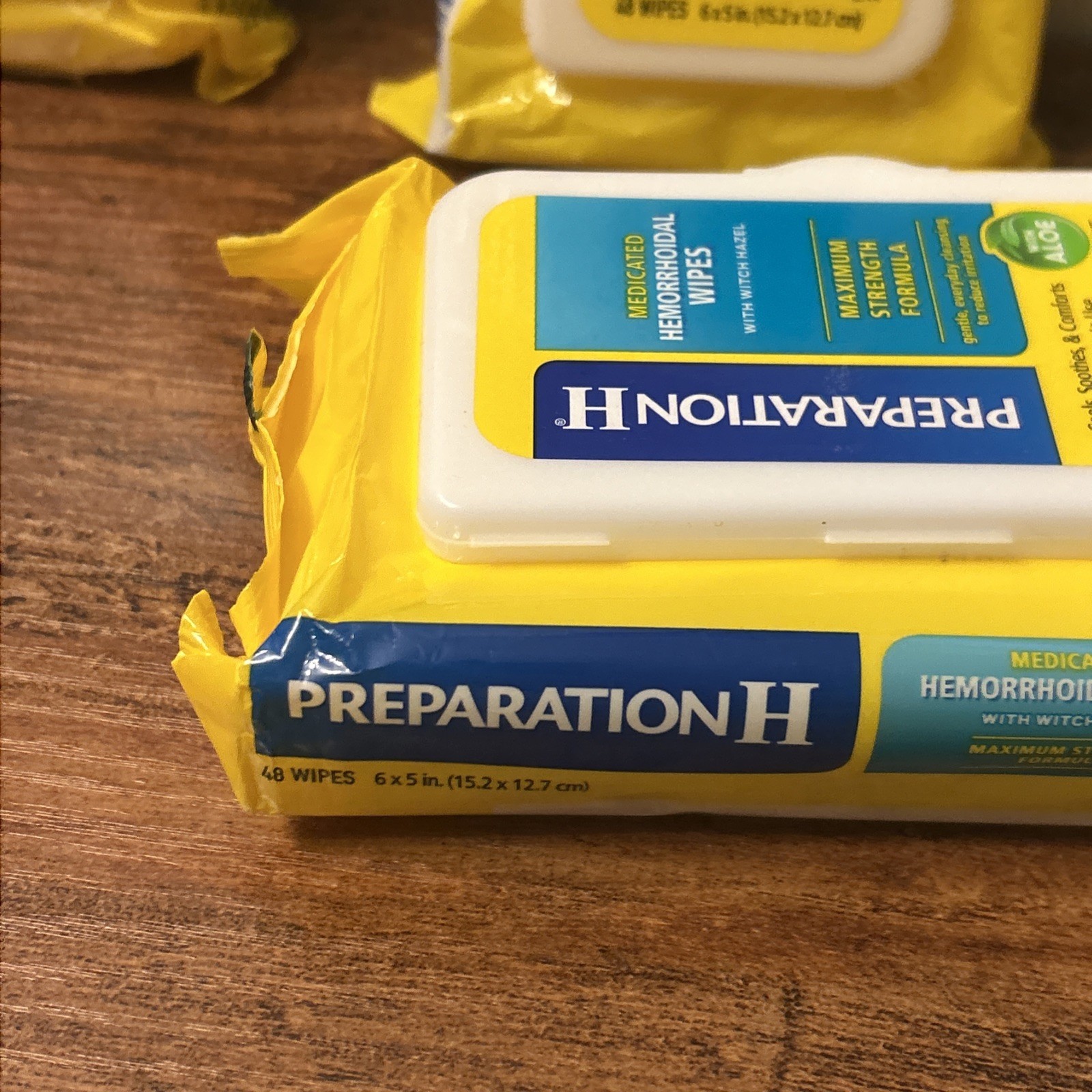 3x Preparation H Medicated Wipes Gentle Everyday Cleansing 48 each - 144 Total