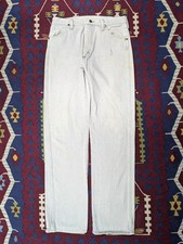 VTG Wrangler Cowboy Cut Jeans, 30x34, 13MWZ, Light Gray Denim, Made In USA
