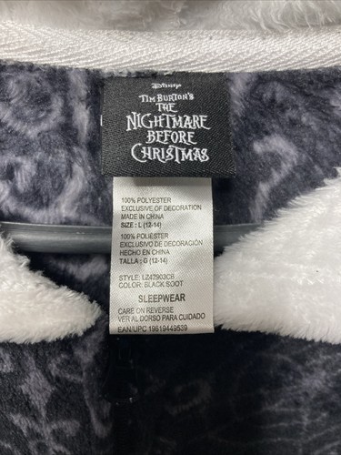 Official Disney Nightmare Before Christmas Pajama One Piece Costume Large 12-14 - Bild 7 von 10
