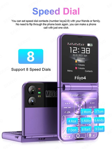 Foldable Mobile Phone 4 SIM Standby Magic Voice Speed Dial Call Recording MP4 - Picture 20 of 27