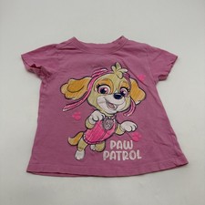 Nickelodeon Paw Patrol T-shirt Kids Girls 4 Pink Graphic Print 100 Cotton.46515