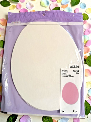 Brand New Creatology Easter Egg Shaped Canvas Easter  (2 pack)