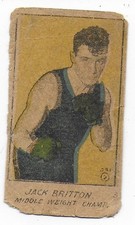 Boxing strip card Jak Britton Middle Weight Champ