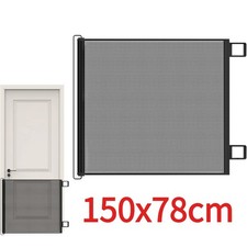 Baby Safety Stair Gate Barrier Retractable 150 x 72cm Indoor Pet Dog Mesh Fence