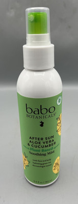 After Sun Aloe Vera And Cucumber Soothing Mist  5.5 Oz By Babo Botanicals NEW
