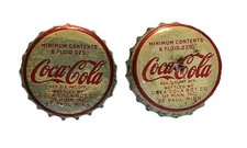 Vintage Coca Cola Bottle Caps Coke Metal Cork St Paul Minnesota MN Co Pair Set 2