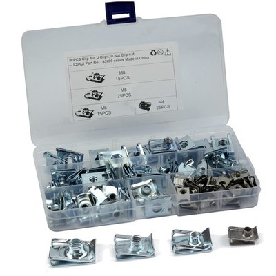 Schraubennüsse Clips Set M4 M5 M6 M8 Edelstahl Schraubensicherung Befestigung