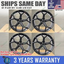 4 22 Wheels For 2019-2026 Audi Rs6 Rs7 5x112 22x10 25mm Rims Matte Black 4 22 Wheels For 2019-2026 Audi Rs6 Rs7 5x112 22x10 25mm Rims Matte Black