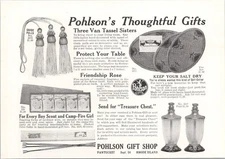Pohlson Gift Shop 1920s Vintage Print Ad Collectible Rhode Island