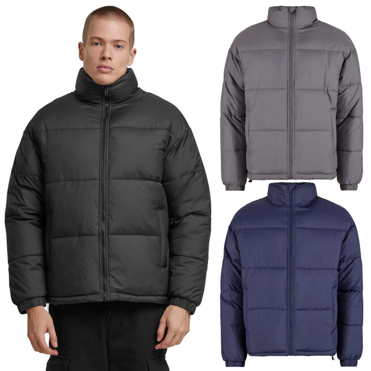 Urban Classics Basic Puffer Jacket Men Puffer Jacket Quilted Jacket S-5XL New