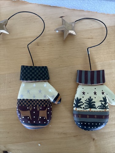 4 Williraye Studios Christmas Mittens Ornaments Vintage? - Picture 8 of 9