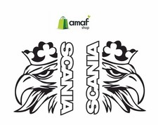 2 ADESIVI SCANIA V8 - truck tir camion stickers vinile adesivo decalcomania