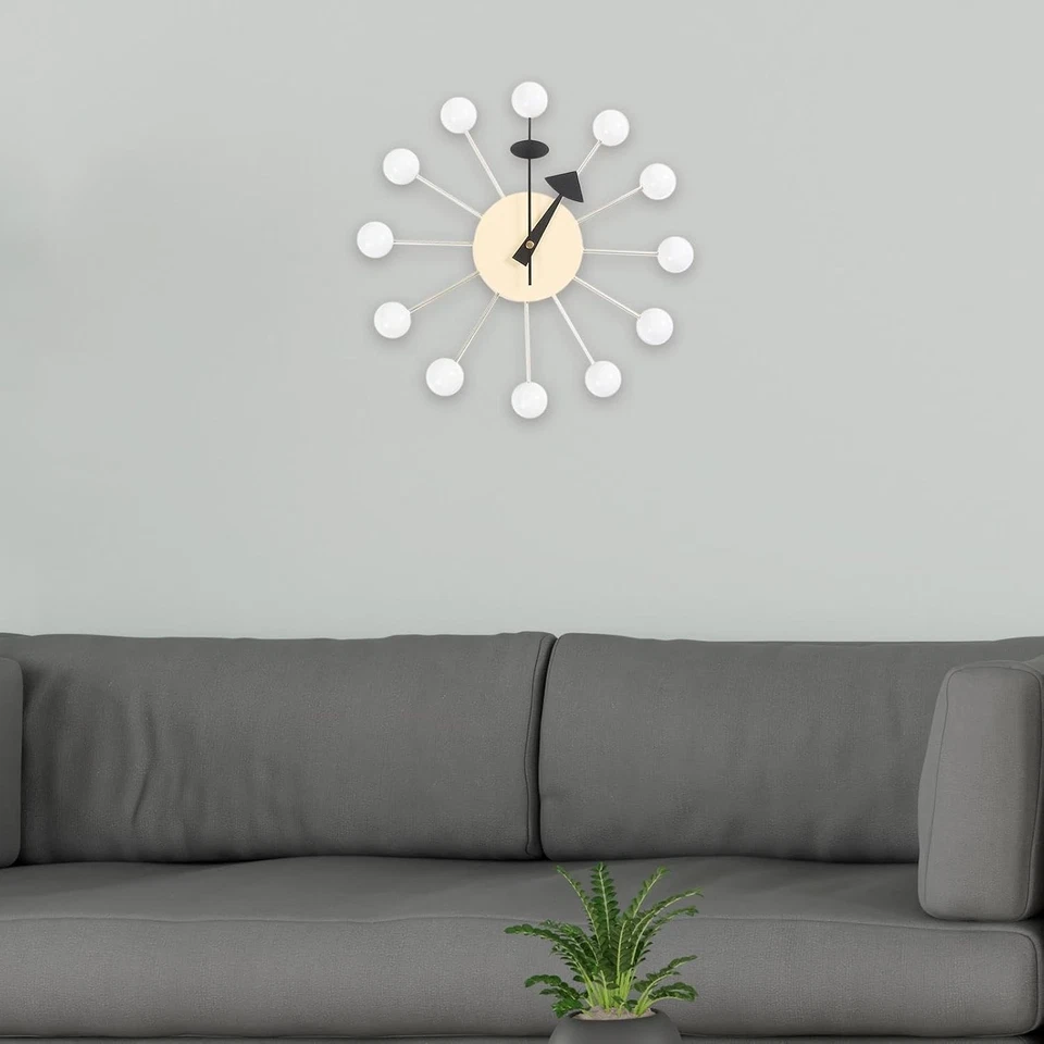 Réplica bola blanca George Nelson 18" Mid Century para decoración de pared dormitorio Foto 2 de 3