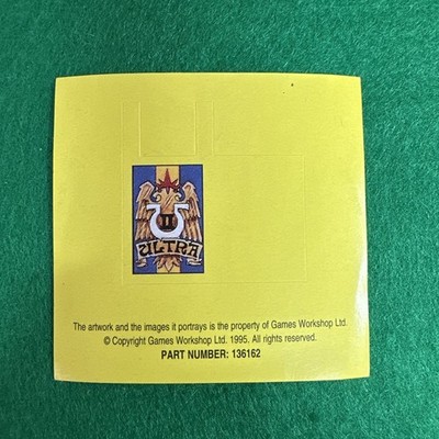 Warhammer 40k Rare Ultramarines Standard Flag Banner Sticker Games Workshop  