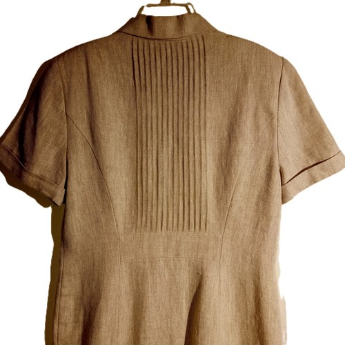 Abito donna LINO tg 10 marrone con bottoni davanti manica corta vintage anni 90 MIDI - Foto 9 di 12