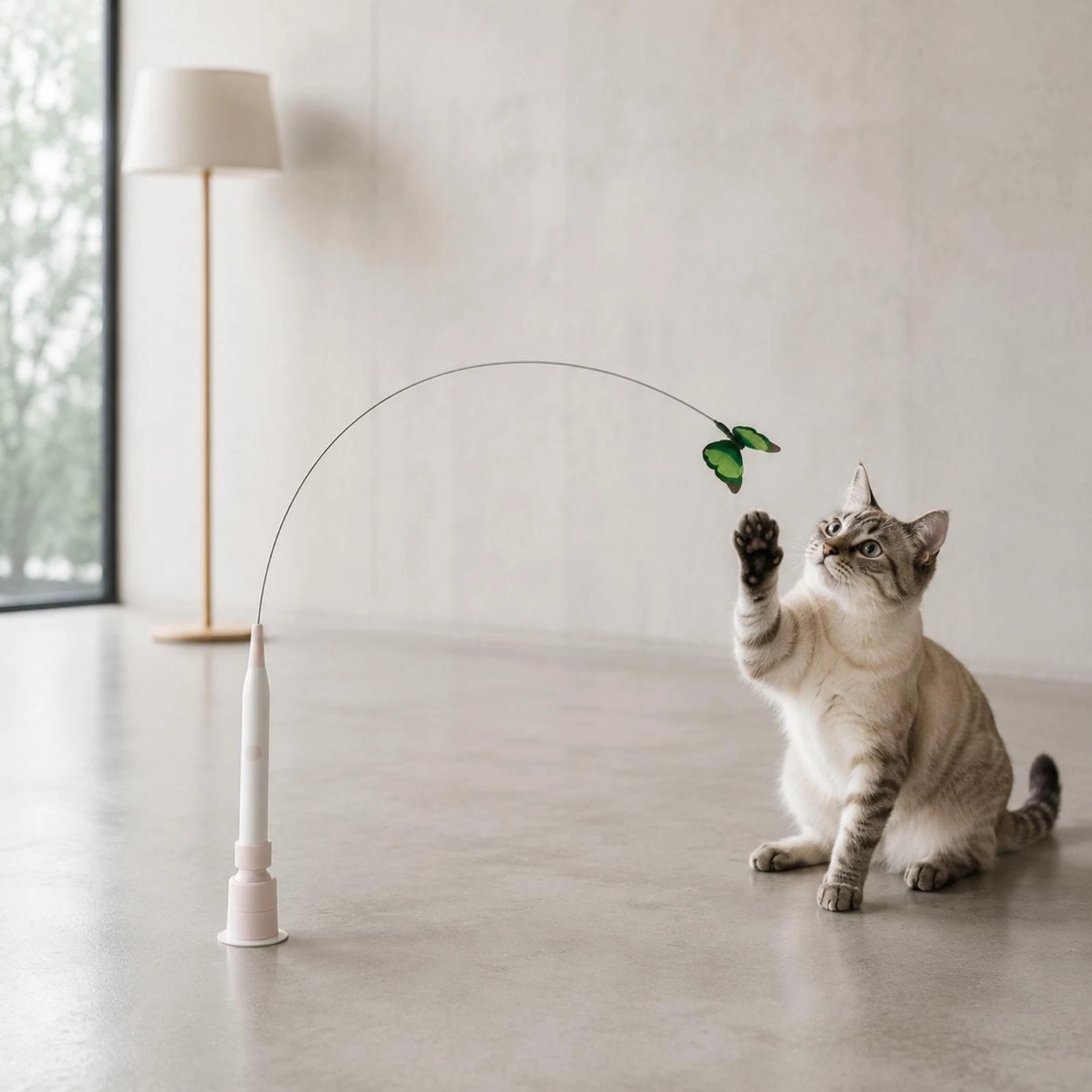 Electric Feline Teaser Interactive Suction Suction Base Feline Teaser