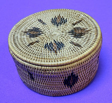 Very Nice Old Northern Paiute - Washoe Basket Box  #736