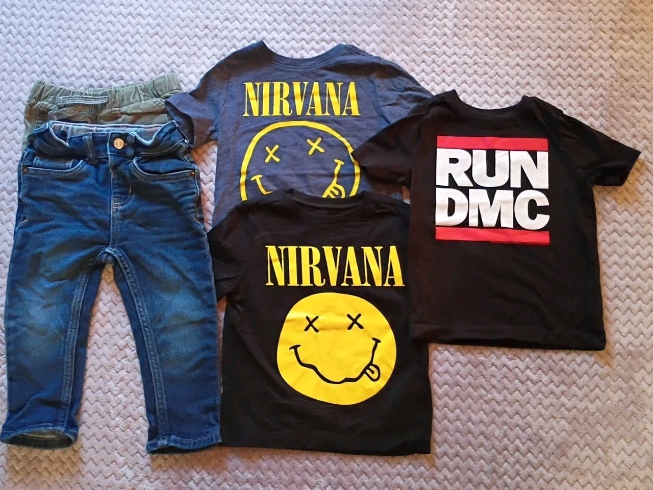 Boys 18-24 Months Nirvana Run DMC Rock Hip Hop Grunge Baby Clothes Lot