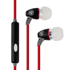JLab Metal Rugged Earbuds with Universal Mic and Track Control - Red / Black