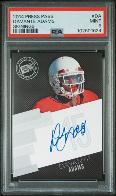 Davante Adams Autographed Signed 2014 Press Pass s Silver #PPS-DA auto PSA 9 MINT 