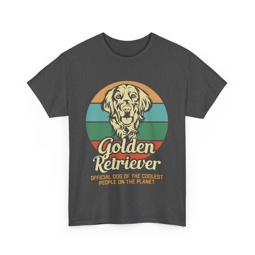 Camiseta de algodón pesado unisex Golden Retriever oficial Dog of the Coolest People - Imagen 4 de 25