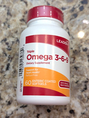 Leader Triple Omega 3-6-9 Supplement 60 Enteric Coated Softgels exp: 04/2026