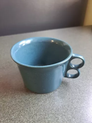 Bennington Trigger Coffee Mug #1637 Teal Green Color, Excellent Condition