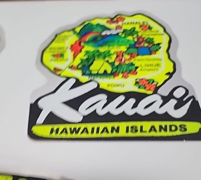 Lot of 3 Hawaii Vintage 80's Foil PRISM Stickers by Frank Turek