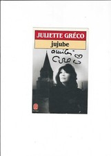 Autographe original de Juliette GRECO sur photo