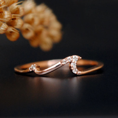 2.11 Ct Round Cut Simulated Diamond 14k Yellow Gold Plated Thin Fancy Band Ring