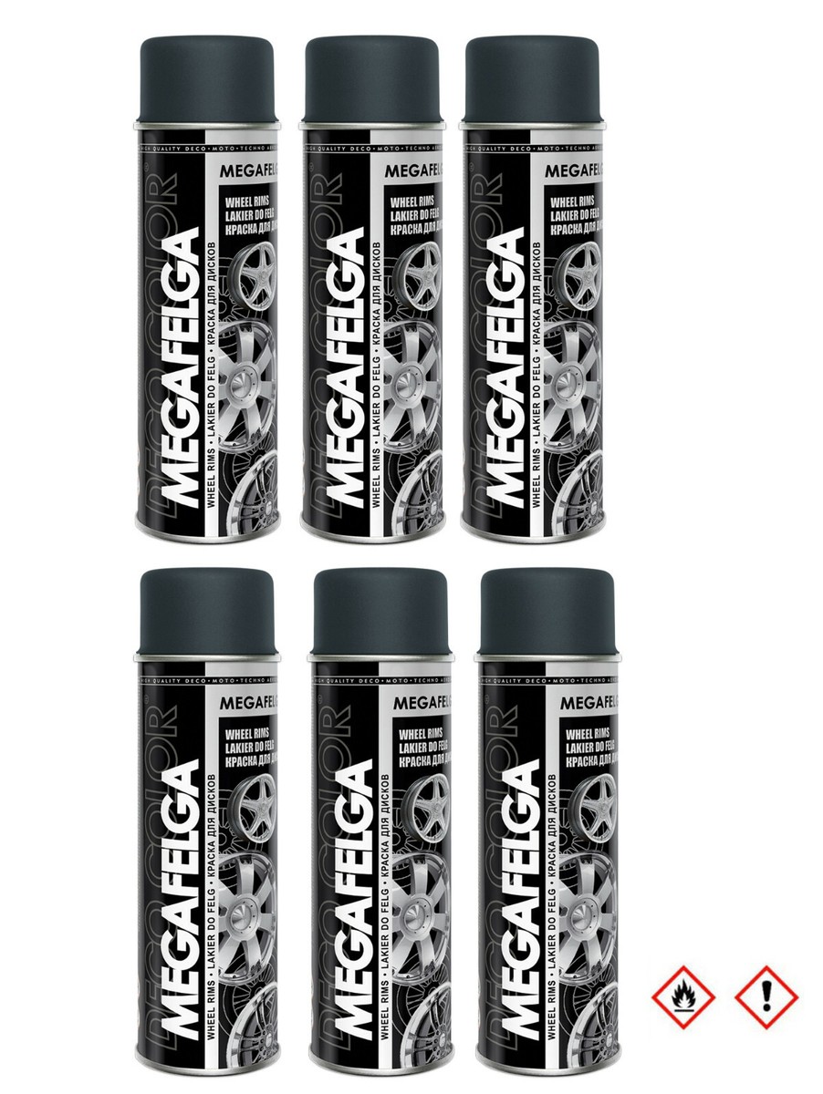 DECO COLOR 3er Sparpack MEGAFELGA 500ml Klarlack Glanz – Felgenlack Spray Für Alu- Und Stahlfelgen