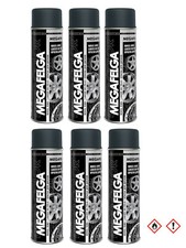 6er Sparpack 500ml FELGENLACK GRAU MATT Lackspray Felgenspray Lack Tuning