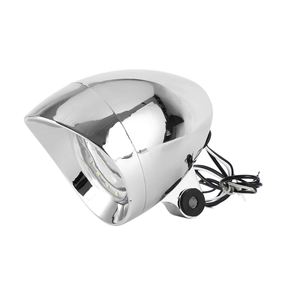 1x Motorcycle LED Angel Eye Headlight Fog Light Fit For Dyna Glide Chrome  AV Foto 3 de 4