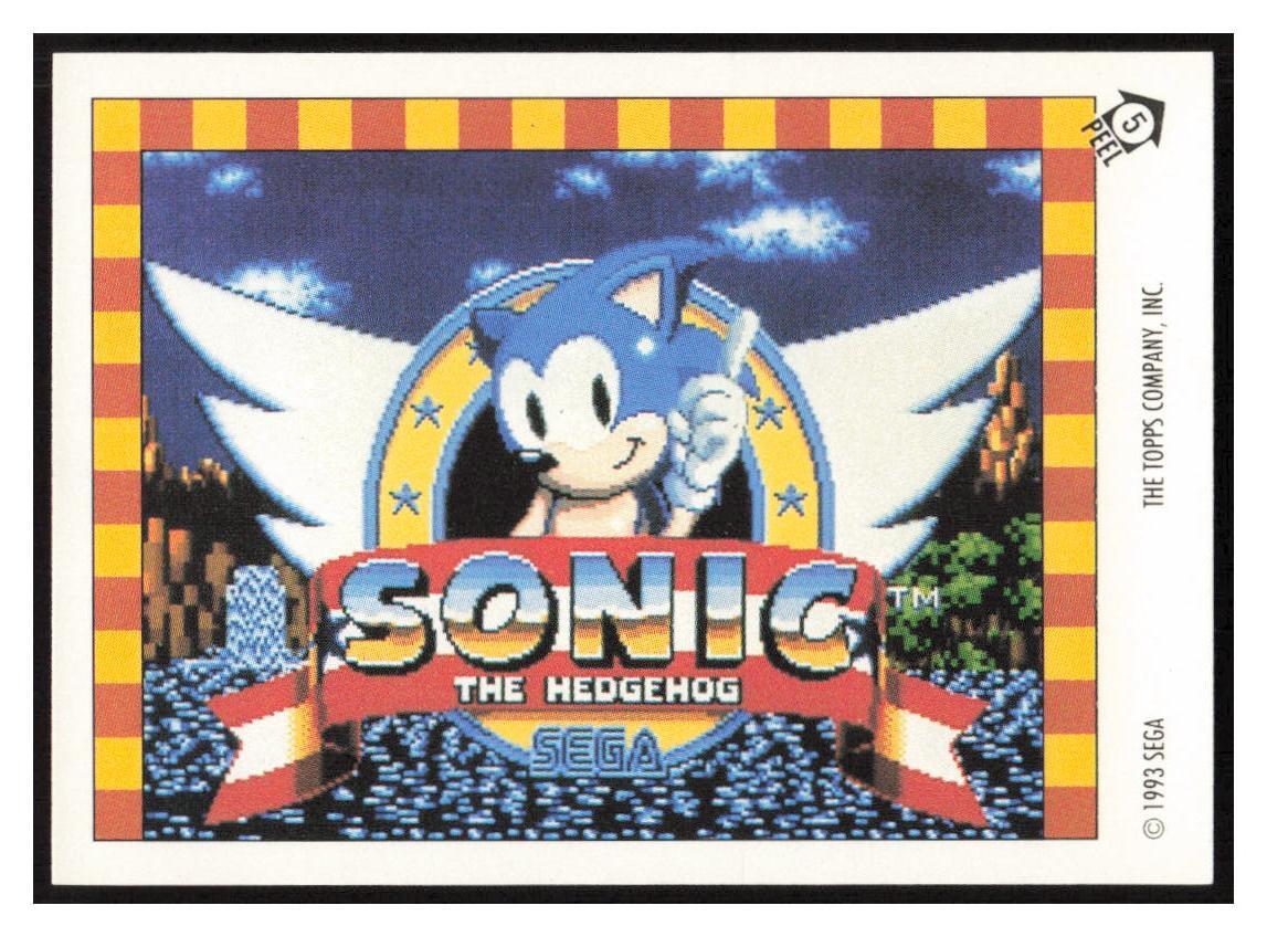 1993 Topps Sonic the Hedgehog Stickers #5 Sometimes, super-fast