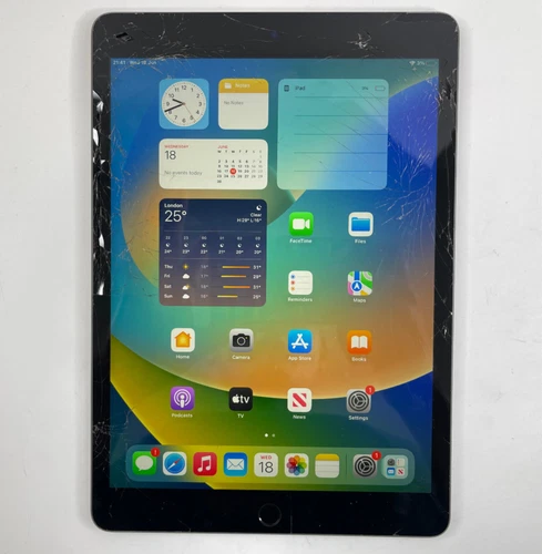 Apple iPad 9th Gen 10.2" Grey 64GB WiFi & Cellular Unlocked Smashed Screen 761