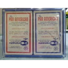 Vintage FLORIDA SEALED DOUBLE DECK Hotel Playing Cards Coronado & Pan American