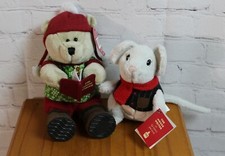 NWT STARBUCKS Plush HUXLEY The MOUSE WRITER Christmas Stuffed Animals Set of 2