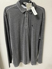 Tommy Bahama Men s Paradise Cove Polo LS BT Sz 2XLB Coal NWT 118