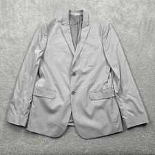 Calvin Klein Men's Suit jacket Size Large Gray Cotton Blend 2 Button