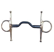 Full Cheek Blue Sweet Iron Fulmer Ported Horse Snaffle Bit Size 5"