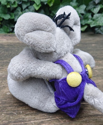 Gris Diddl Souris Salopette Animal en Peluche Thomas Bande Dessinée 20 CM - Photo 9/12