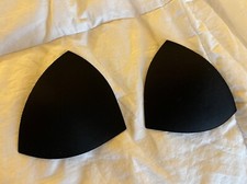 Sports Bra Cups Padding Pads One Size Brand New Enhancers Black Triangle Shape