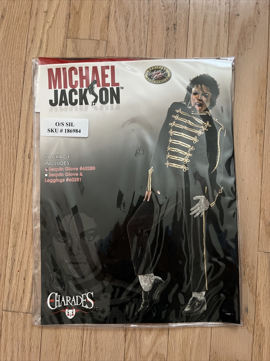 Mens 80s 80's 1980s King of Pop Glove Michael Jackson Sequin Glove