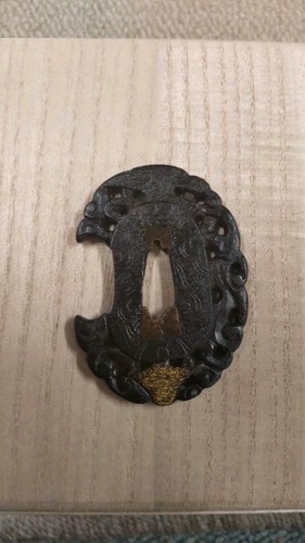 Espada japonesa tsuba, armadura antigua, espada japonesa tsuba, tipo raro - Imagen 2 de 7