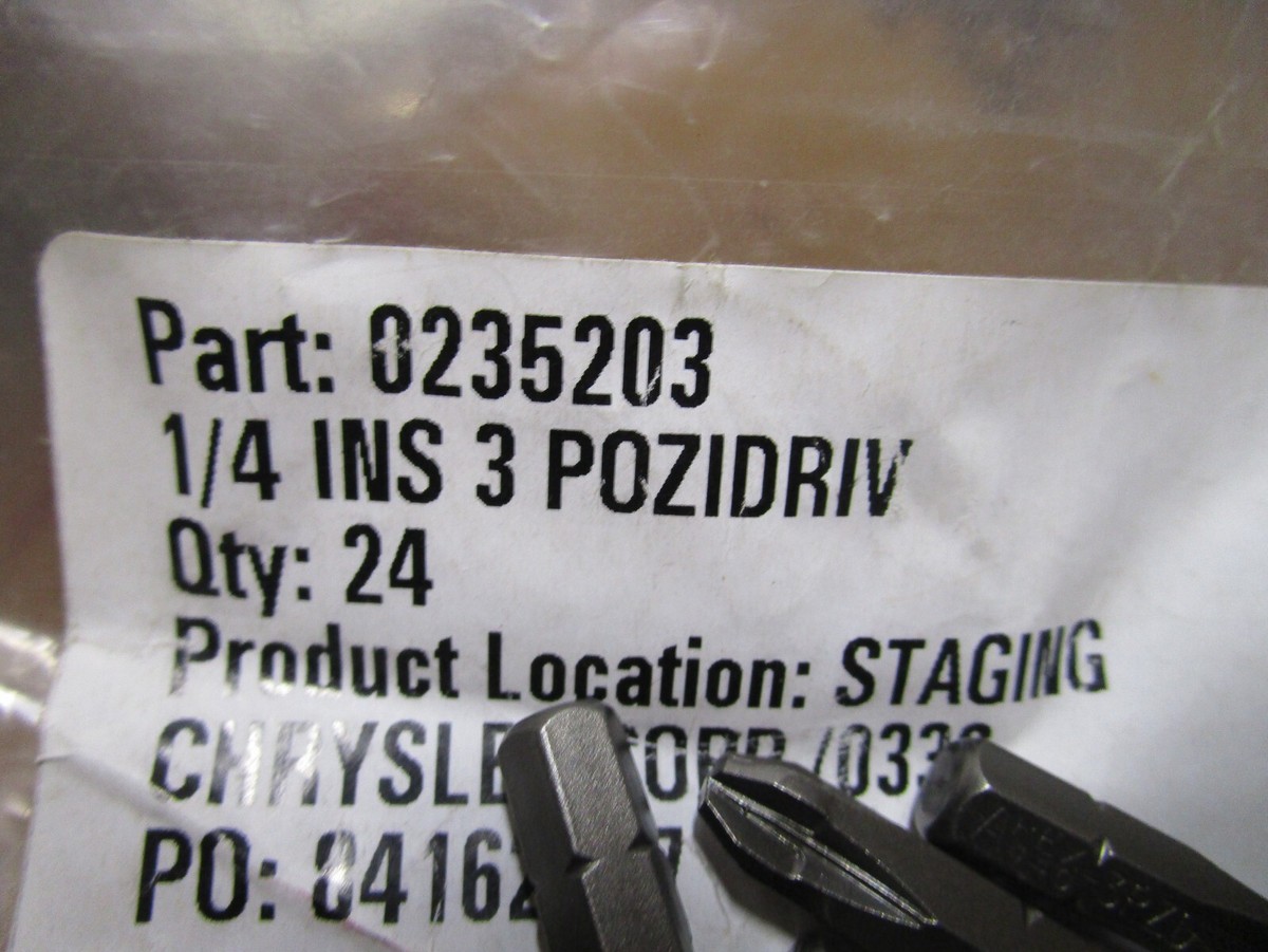 3 Pozi Drive BIT 1/4