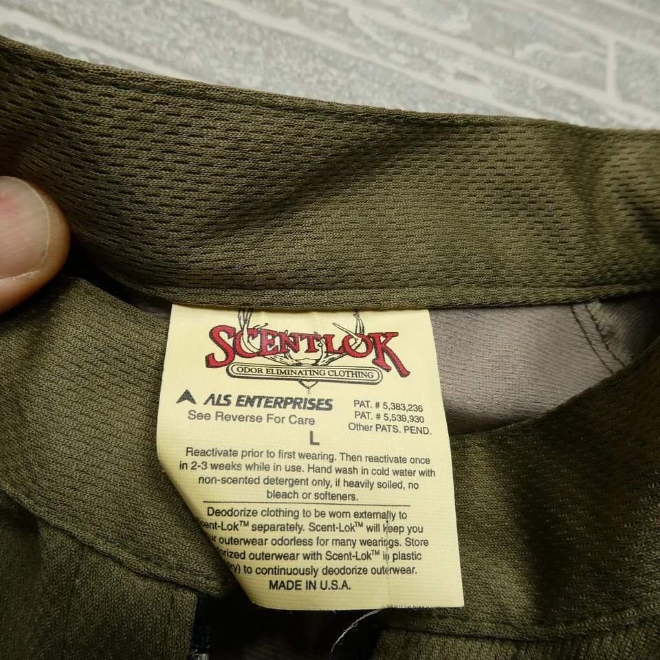 Scent Lok Jacket Adult Large Green Full Zip Odor Blocking Lightweight Coat - Image 2 of 4