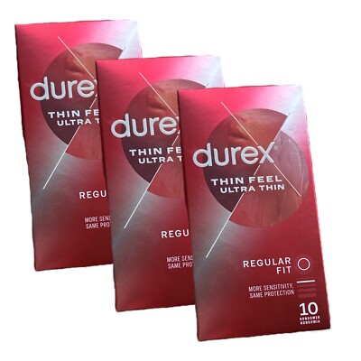 30 Stück Durex Feel Thin Ultra Dünn Kondome Liebe Sex Ultradünn 52mm Breit