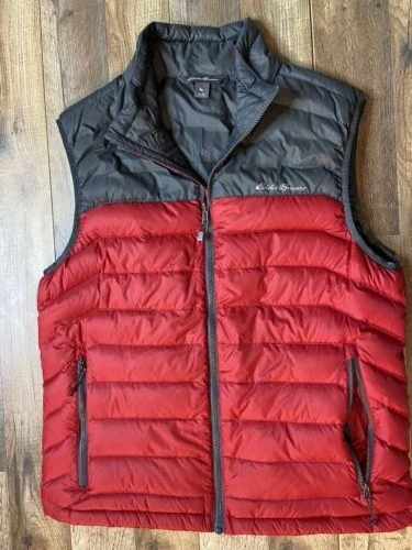 Eddie Bauer Vest Mens Medium Red Puffer Down Full Zip Outdoor Hiking Camp
Opens in a new window or t