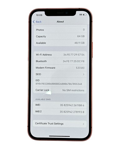 APPLE MGH83LL/A 64GB METRO PCS IPHONE 12 (ul-jp) (PBR109575) - Zdjęcie 3 z 10