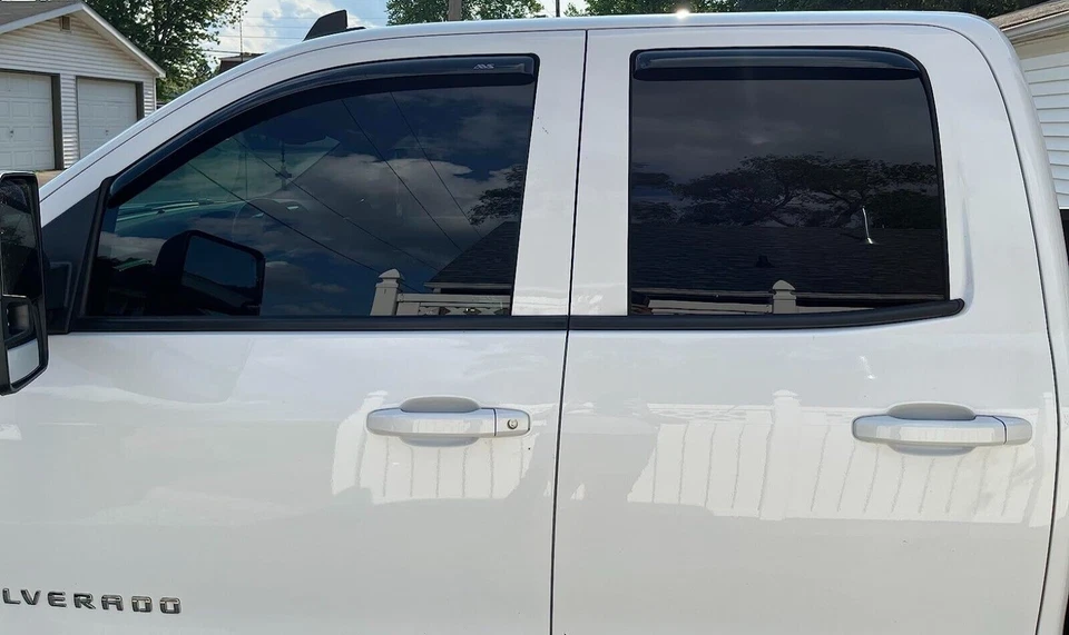 Protectores de lluvia de montaje en canal AVS 194528 para Silverado 14-18 cabina extendida (doble) Foto 4 de 4